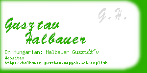 gusztav halbauer business card